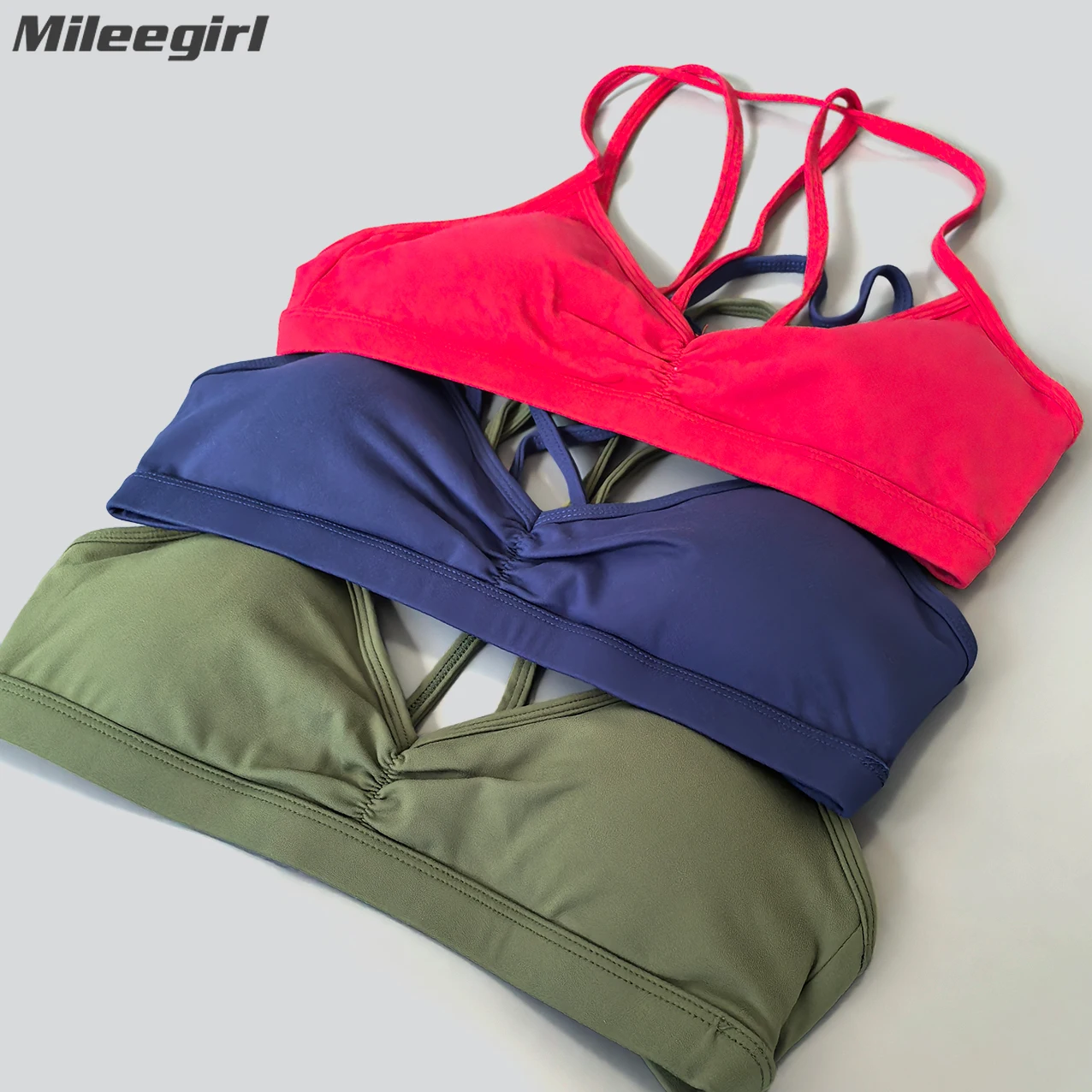 Mileegirl Sexy V Neck Women Yoga Bras Thin Straps Minimal Sports Crop Tops with Pads Multiple Wear Gym Fitness Workout Halters
Mileegirl Sexy V Neck Women Yoga Bras Thin Straps Minimal Sports Crop Tops with Pads Multiple Wear Gym Fitness Workout Halters