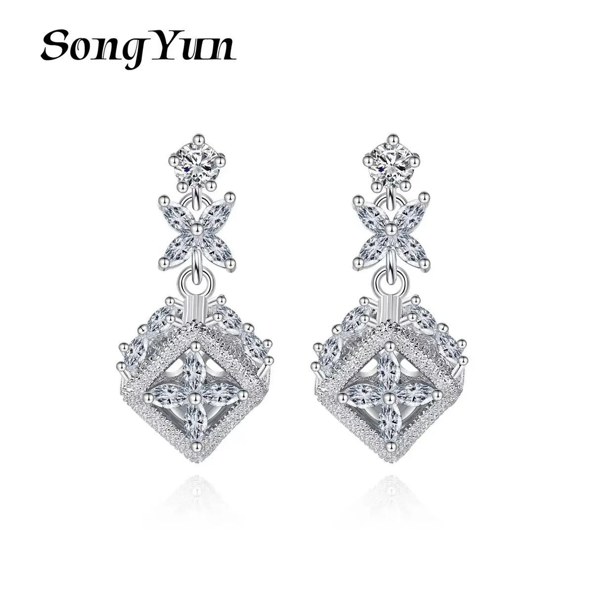 SYYG Jewelry MHT Quality Brass Stud Earrings Dangle CZ 7A Zircon Engagement Party Party Cocktail Women Earring Jewelry
SYYG Jewelry MHT Quality Brass Stud Earrings Dangle CZ 7A Zircon Engagement Party Party Cocktail Women Earring Jewelry