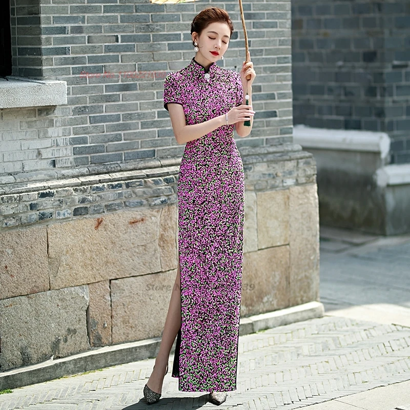 2025 chinese vintage dress improved qipao oriental banquet evening dress traditional sequin velvet formal cheongsam folk dress
2025 chinese vintage dress improved qipao oriental banquet evening dress traditional sequin velvet formal cheongsam folk dress