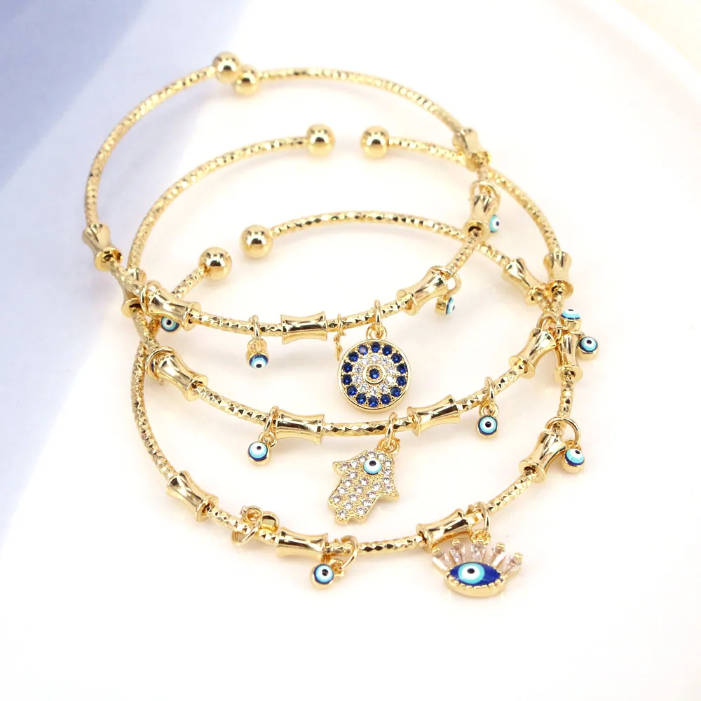 5PCS, Lucky Eye Charm Crystal Zircon Turkish Eye Bangle Bracelet Gold Color Copper Cuff Bangle for Women Girls Fashion Jewelry
5PCS, Lucky Eye Charm Crystal Zircon Turkish Eye Bangle Bracelet Gold Color Copper Cuff Bangle for Women Girls Fashion Jewelry