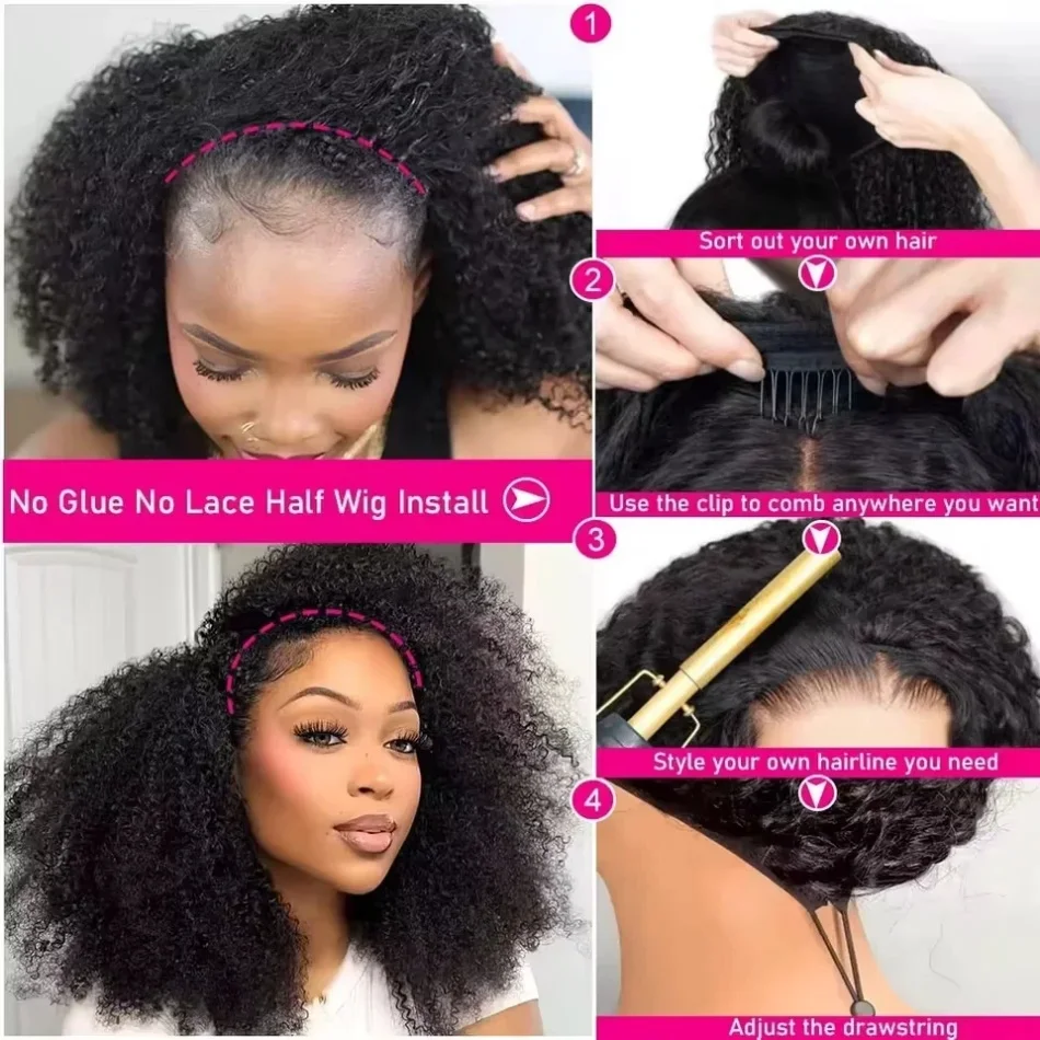 Kinky Curly Human Hair Wigs V Part Wig Deep Wave No Leave Out Brazilian Human Hair Wig For Black Women 210% Density
Kinky Curly Human Hair Wigs V Part Wig Deep Wave No Leave Out Brazilian Human Hair Wig For Black Women 210% Density