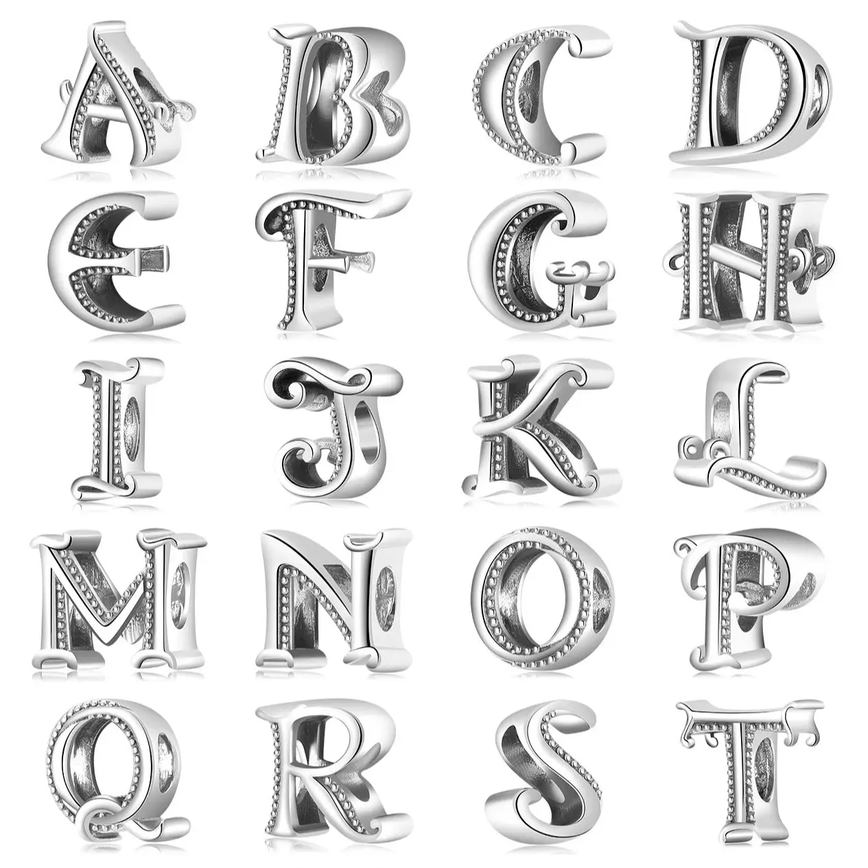 925 Sterling Silver Letter A to Z Alphabet charm Fashion silver jewelry beads Fit Original fine Charm Bracelet Jewelry making
925 Sterling Silver Letter A to Z Alphabet charm Fashion silver jewelry beads Fit Original fine Charm Bracelet Jewelry making