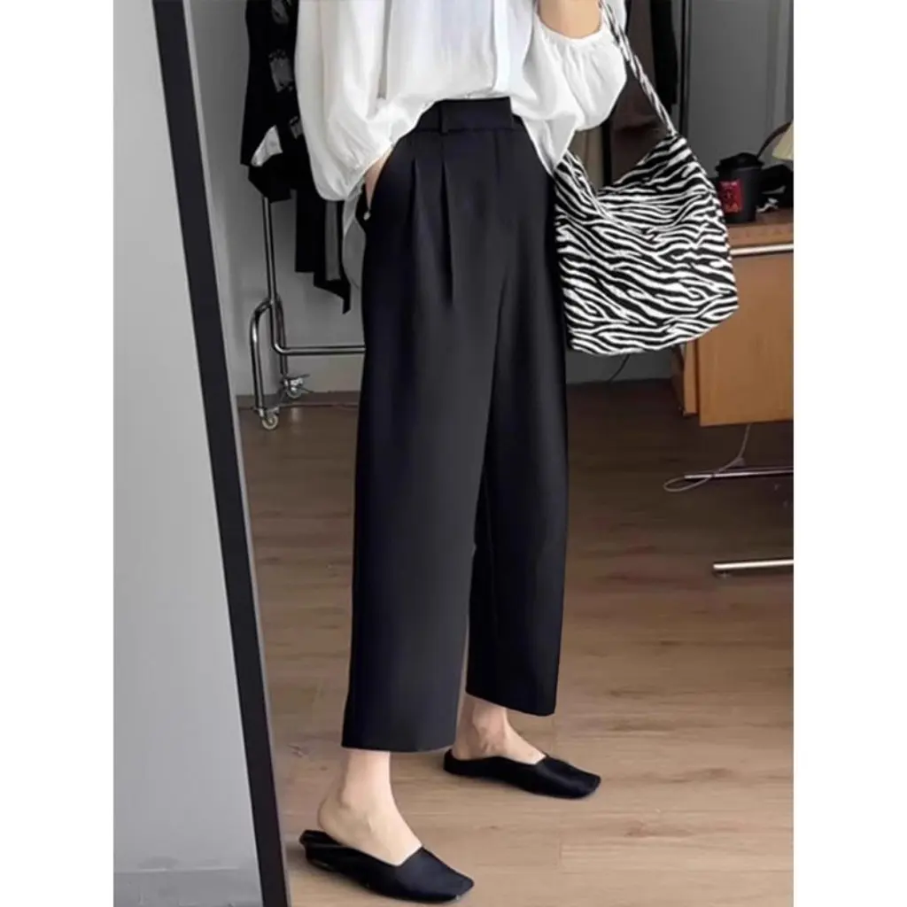 plus Size Women's High Waist Straight-Leg Pants 120kg Capacity Spring Autumn Suit Pear Shape Figure 9-Point Pants 3511
plus Size Women's High Waist Straight-Leg Pants 120kg Capacity Spring Autumn Suit Pear Shape Figure 9-Point Pants 3511