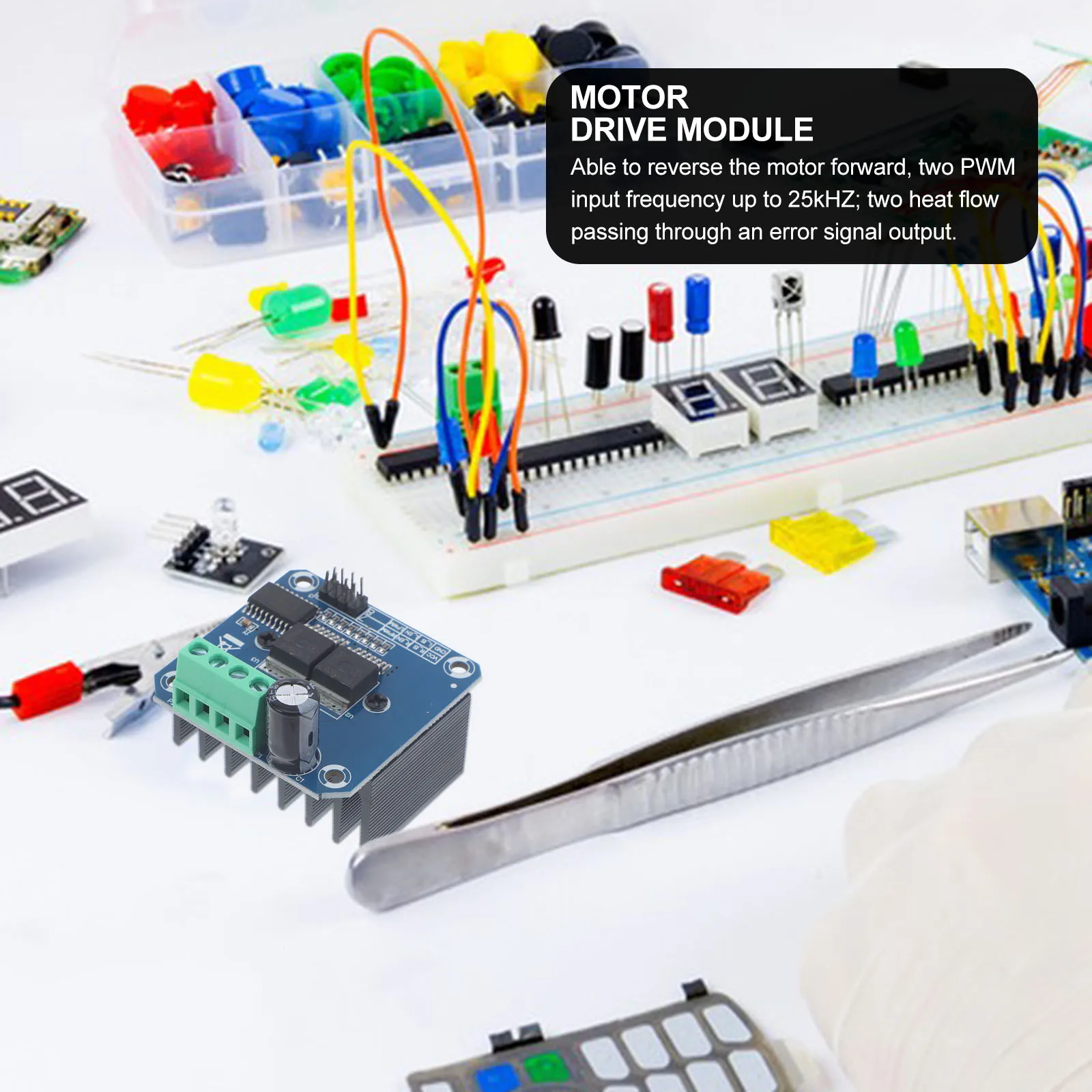 2pcs High-Power Motor Driver Module 43A 5.5V-27V Isolated Mcu 25Khz Pwm Dual Heat Sink Solderable Voltage Indicator
2pcs High-Power Motor Driver Module 43A 5.5V-27V Isolated Mcu 25Khz Pwm Dual Heat Sink Solderable Voltage Indicator