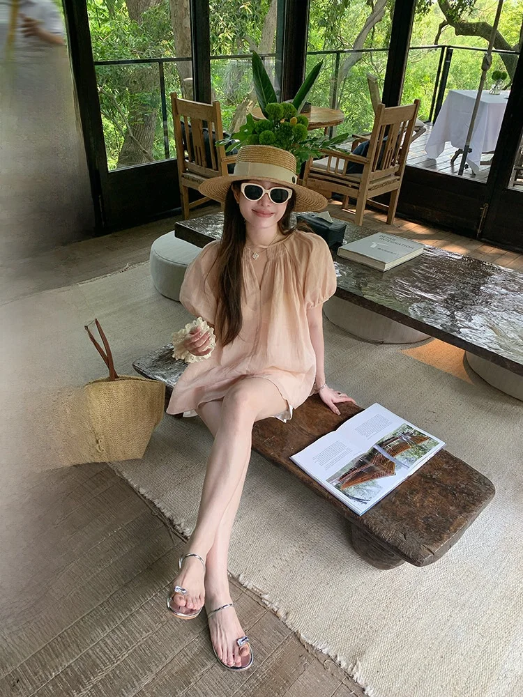 Летняя женская блузка EVNSLE с V-образным вырезом, льняная, с короткими рукавами-фонариками, свободного кроя, однотонная, повседневная
Летняя женская блузка EVNSLE с V-образным вырезом, льняная, с короткими рукавами-фонариками, свободного кроя, однотонная, повседневная