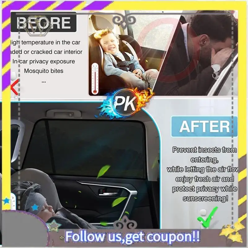 ABXV-Car Window Sunshade, Rear Seat Window Sunshade, Car Anti-Mosquito Curtain, Heat Protection Stretch Car Window Cover
ABXV-Car Window Sunshade, Rear Seat Window Sunshade, Car Anti-Mosquito Curtain, Heat Protection Stretch Car Window Cover