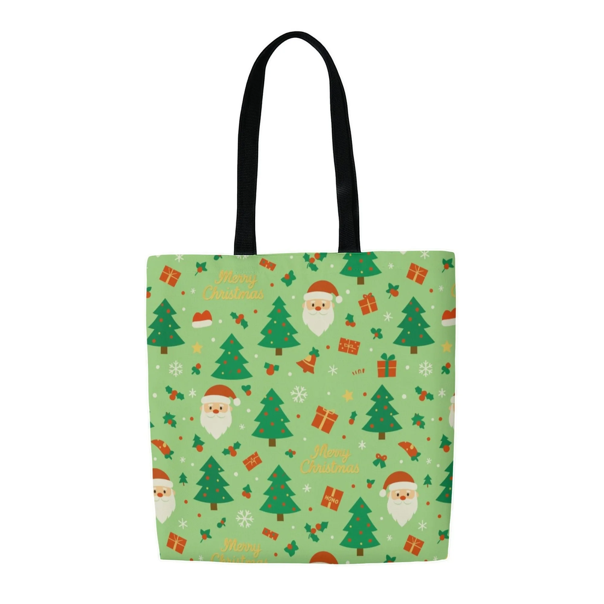 Green Christmas Element Canvas Tote Bag Festive Santa & Tree Shoulder Bag Large Capacity Reusable Ideal for Christmas Gift
Green Christmas Element Canvas Tote Bag Festive Santa & Tree Shoulder Bag Large Capacity Reusable Ideal for Christmas Gift