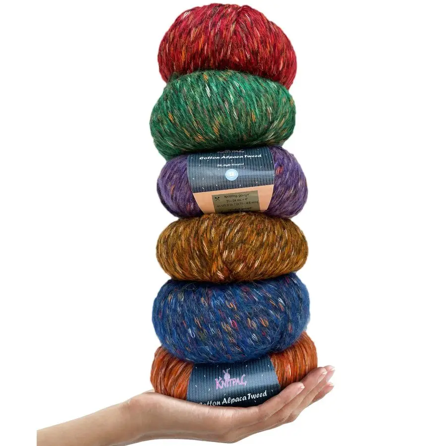 Alpaca Tweed Alpaca Yarn for Crocheting, 6Pack 882Yds 300G, Free Patterns Tweed Yarn for Knitting 3 DK Light Worsted Weight Colo
Alpaca Tweed Alpaca Yarn for Crocheting, 6Pack 882Yds 300G, Free Patterns Tweed Yarn for Knitting 3 DK Light Worsted Weight Colo