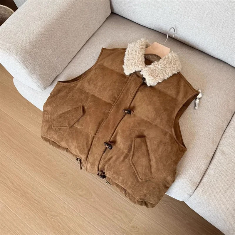 Women's Vests Down Cotton Sleeveless Vest Jacket in Autumn and Winter Plus Size Loose Design with Lapel Loose Vest Jacket New
Women's Vests Down Cotton Sleeveless Vest Jacket in Autumn and Winter Plus Size Loose Design with Lapel Loose Vest Jacket New