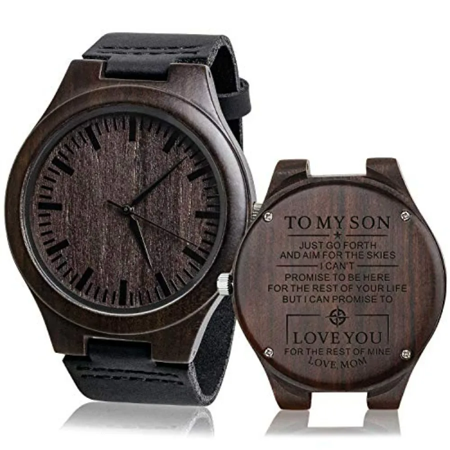 Wrist Watches Personalized Engraved Men Natural Wooden Watches for Son Wooden Strap Band Customized Stylish Classic Unique Birt
Wrist Watches Personalized Engraved Men Natural Wooden Watches for Son Wooden Strap Band Customized Stylish Classic Unique Birt