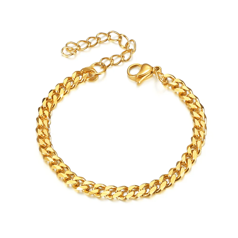 Punk 4mm Miami Cuban Link Bracelet Female Gold Silver Color Stainless Steel Chain Bracelet for Women Fashion Jewelry Gift 2025
Punk 4mm Miami Cuban Link Bracelet Female Gold Silver Color Stainless Steel Chain Bracelet for Women Fashion Jewelry Gift 2025