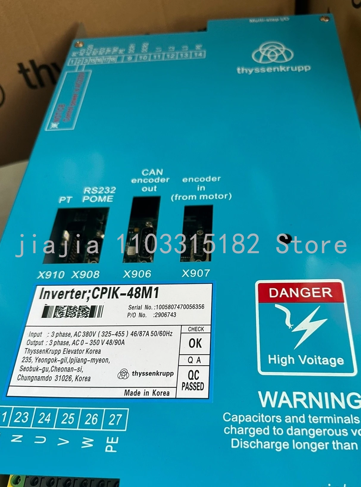 Thyssen's new elevator frequency converter CPIK15M1 CPIK32M1 48M1 60M1 CPIK-11M1
Thyssen's new elevator frequency converter CPIK15M1 CPIK32M1 48M1 60M1 CPIK-11M1
