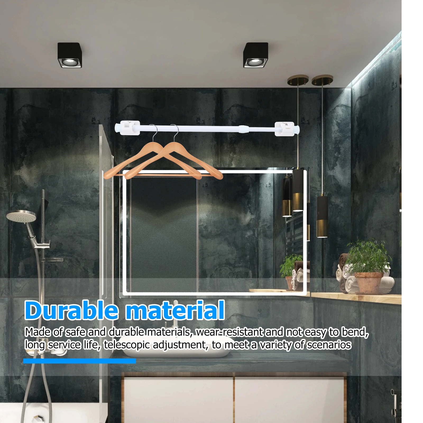 Telescopic Clothes Drying 1 Pair Clamps 1 3cm Diameter Extendable 30 to 50cm Punch Free Tension Pole Living Room Kitchen Window
Telescopic Clothes Drying 1 Pair Clamps 1 3cm Diameter Extendable 30 to 50cm Punch Free Tension Pole Living Room Kitchen Window