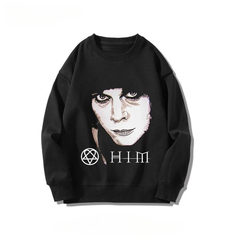 Fit H.I.M Finnish Rock Band Round-neck Hoodie Both Men and Women Versatile Dark Melody Metal Rock Outfit for Autumn and Winter
Fit H.I.M Finnish Rock Band Round-neck Hoodie Both Men and Women Versatile Dark Melody Metal Rock Outfit for Autumn and Winter