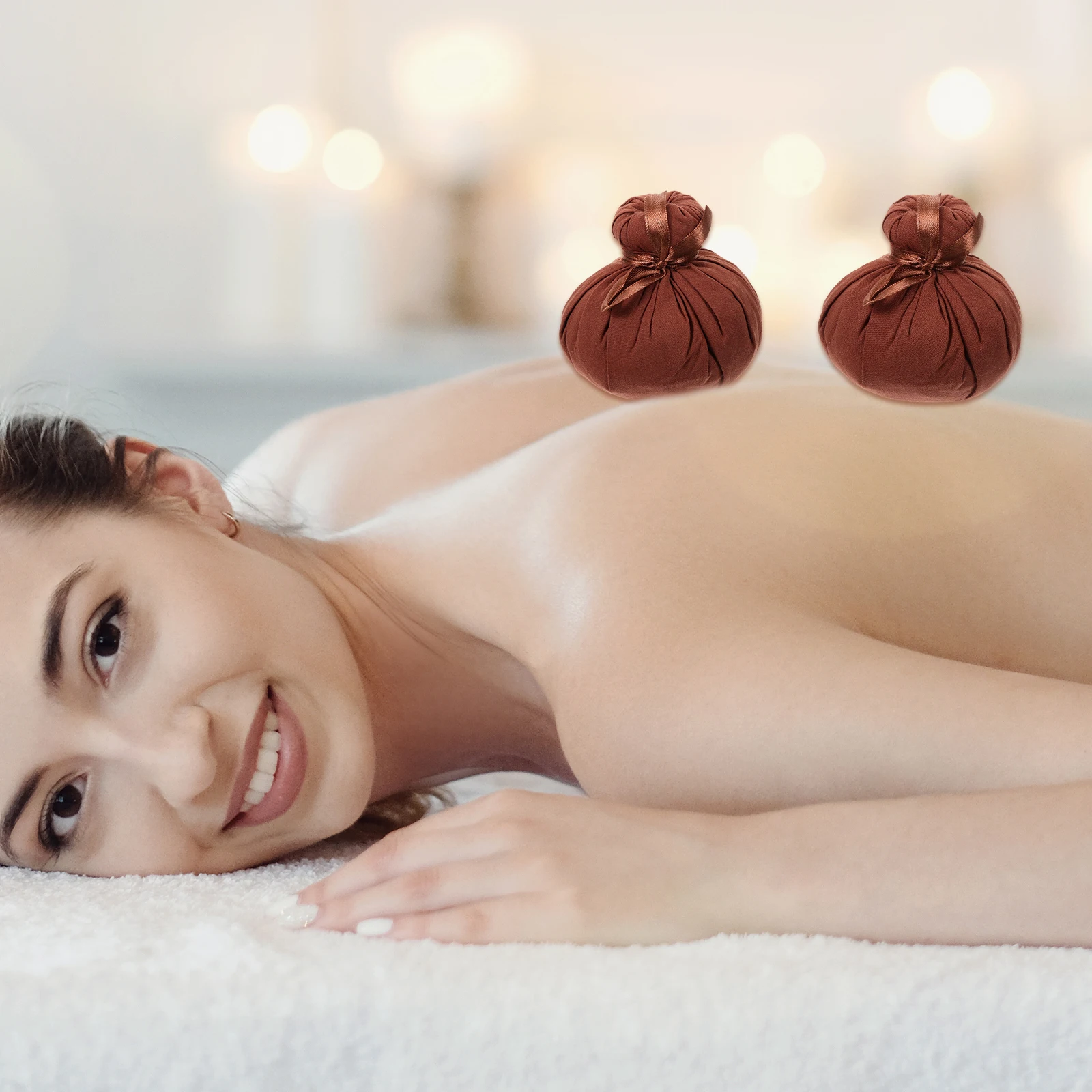 2 Pcs Natural Chinese Herbal Ball Spa Herbal Ball Warming Massage Chinese Health Spa Balls Bath Balls Portable Brown
2 Pcs Natural Chinese Herbal Ball Spa Herbal Ball Warming Massage Chinese Health Spa Balls Bath Balls Portable Brown