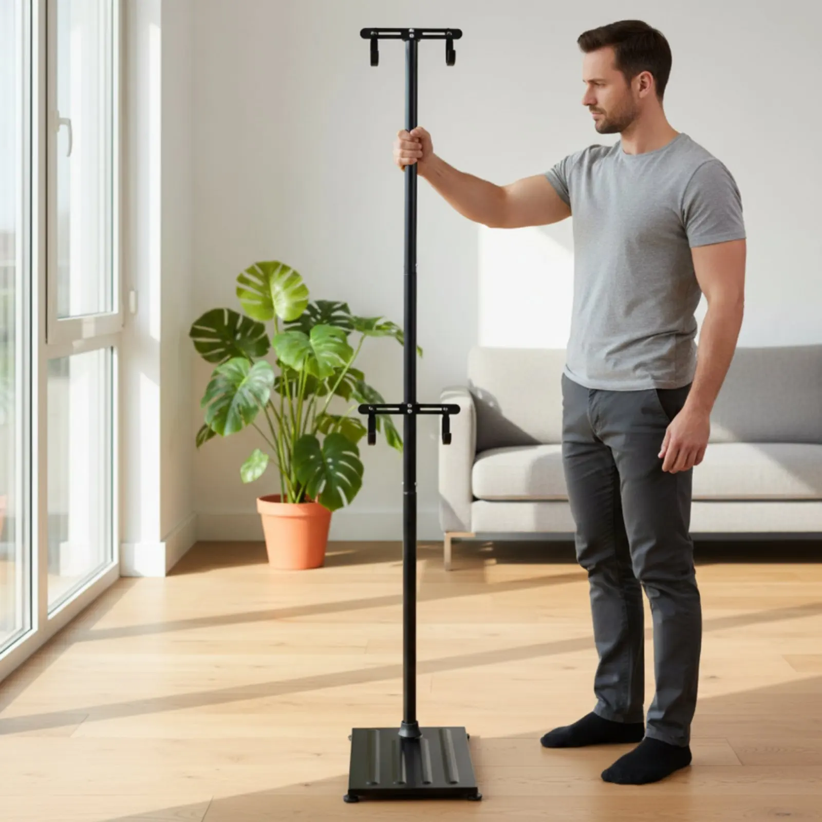Double Cycle Hanger Space Saving Upright Bike Stand Freestanding Bike Rack Stable Base Sports Equipment Storage for Indoor
Double Cycle Hanger Space Saving Upright Bike Stand Freestanding Bike Rack Stable Base Sports Equipment Storage for Indoor