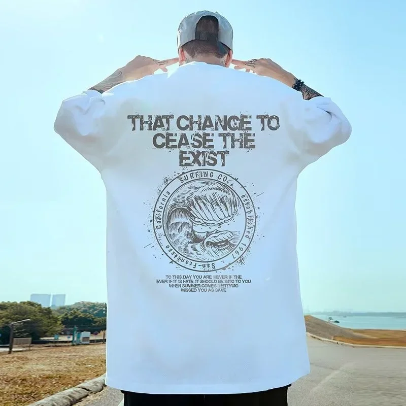 2024 T-shirt Summer New Fashion Men's English Letter Printing Pattern Casual Loose Street Fitness High Quality Cotton Top
2024 T-shirt Summer New Fashion Men's English Letter Printing Pattern Casual Loose Street Fitness High Quality Cotton Top