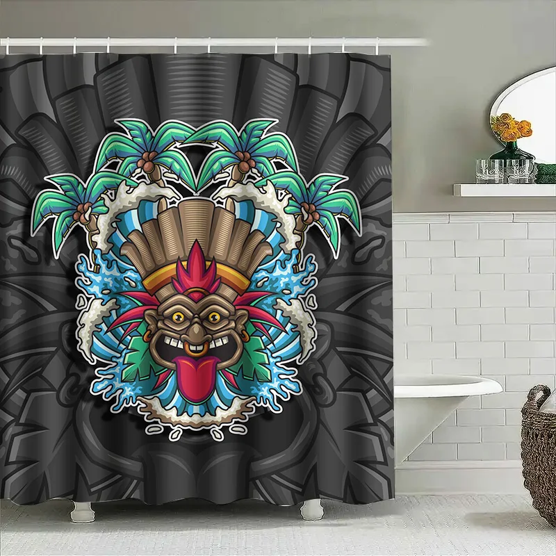 Занавеска для душа Tuniu Aztec Tribal, уникальный декор стен, декор комнаты в стиле бохо, латиноамериканский принт, водонепроницаемая занавеска для ванной комнаты 
Занавеска для душа Tuniu Aztec Tribal, уникальный декор стен, декор комнаты в стиле бохо, латиноамериканский принт, водонепроницаемая занавеска для ванной комнаты