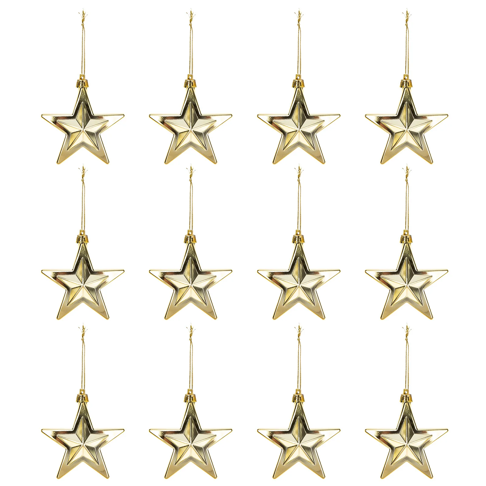 12pcs Five Point Star Hanging Ornament Xmas Decor Party Scene Layout 3D Star Pendant For Christmas Home Office Decoration
12pcs Five Point Star Hanging Ornament Xmas Decor Party Scene Layout 3D Star Pendant For Christmas Home Office Decoration