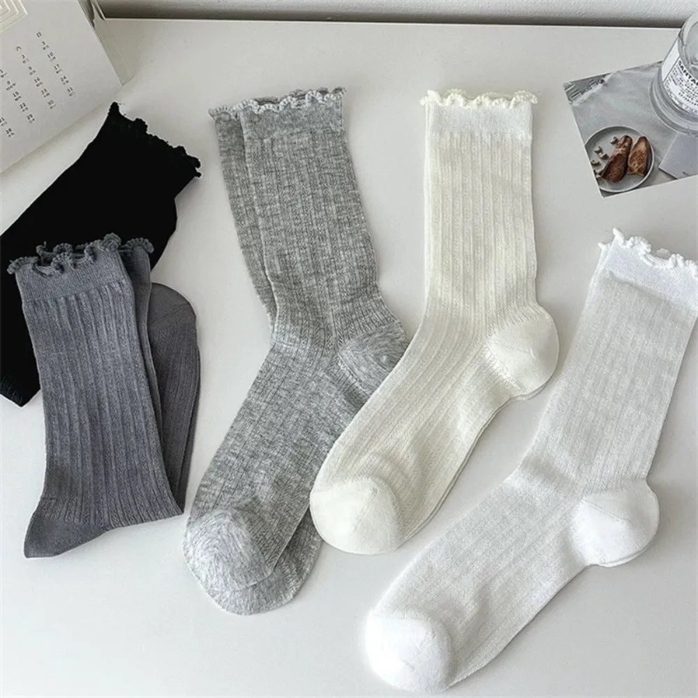 New Solid Color Mesh Mid Tube Socks Lace Ultra-thin Lolita Socks Breathable Hollow Out Ruffle Cotton Socks JK
New Solid Color Mesh Mid Tube Socks Lace Ultra-thin Lolita Socks Breathable Hollow Out Ruffle Cotton Socks JK