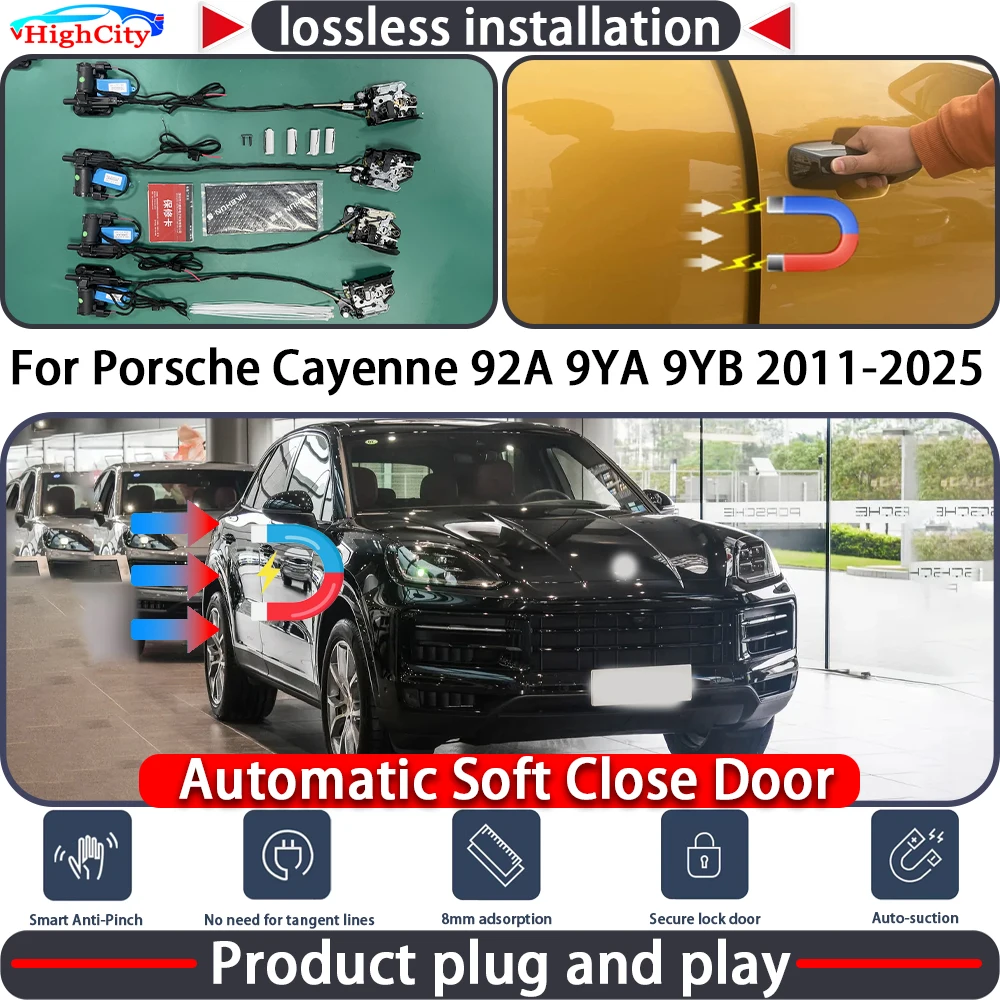 HighCity Electric Closing Door Lock Actuator for Porsche Cayenne 92A 9YA 9YB 2011-2025 Soft Close Power Latch System Auto Pull
HighCity Electric Closing Door Lock Actuator for Porsche Cayenne 92A 9YA 9YB 2011-2025 Soft Close Power Latch System Auto Pull