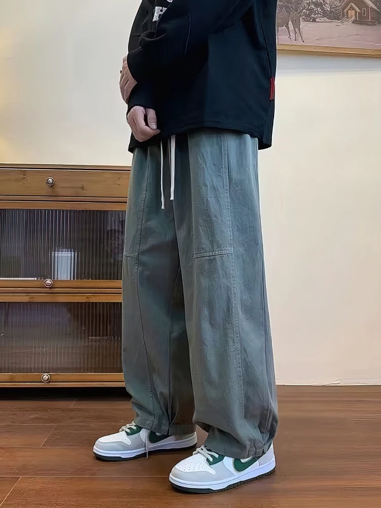 Cotton Straight Casual Pants Men Vintage Y2k Wide leg Oversize Long Trousers Korean Streetwear 2024 New
Cotton Straight Casual Pants Men Vintage Y2k Wide leg Oversize Long Trousers Korean Streetwear 2024 New