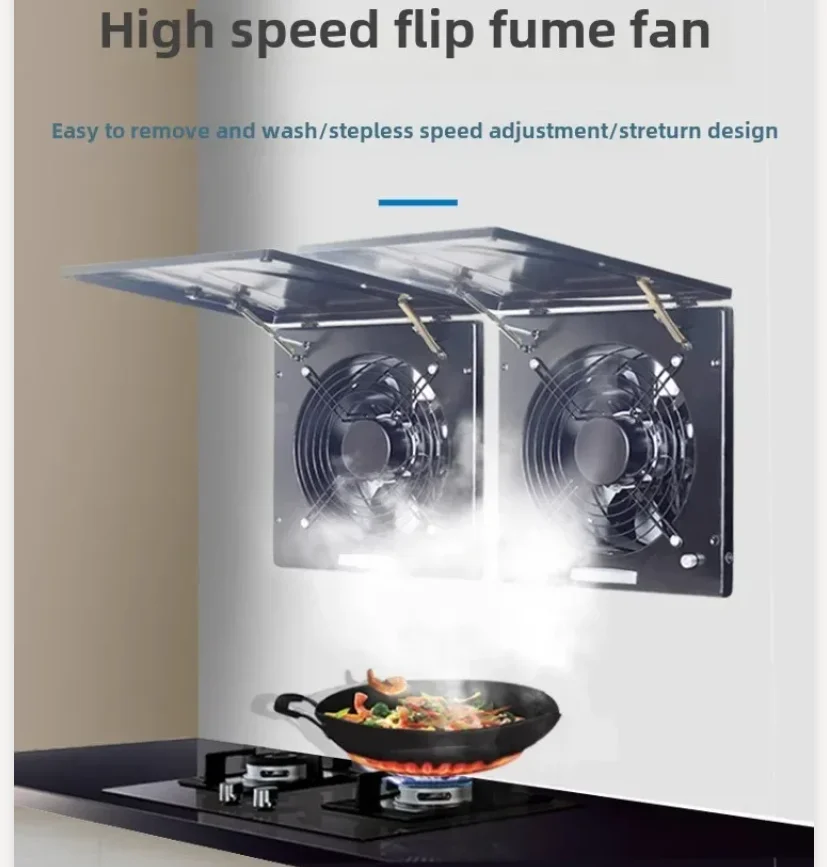 220V Flip Cover Exhaust Fan for Kitchen, Powerful Smoke Extractor with Cap, Household Ventilation Fan QCC
220V Flip Cover Exhaust Fan for Kitchen, Powerful Smoke Extractor with Cap, Household Ventilation Fan QCC