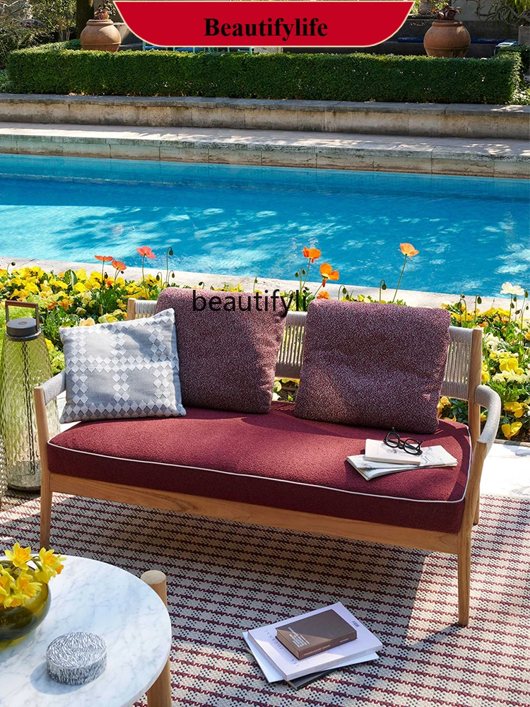 Nordic Solid Wood Outdoor Villa Courtyard Garden Outdoor Terrace Leisure Teak Sofa Combination H 
Nordic Solid Wood Outdoor Villa Courtyard Garden Outdoor Terrace Leisure Teak Sofa Combination H