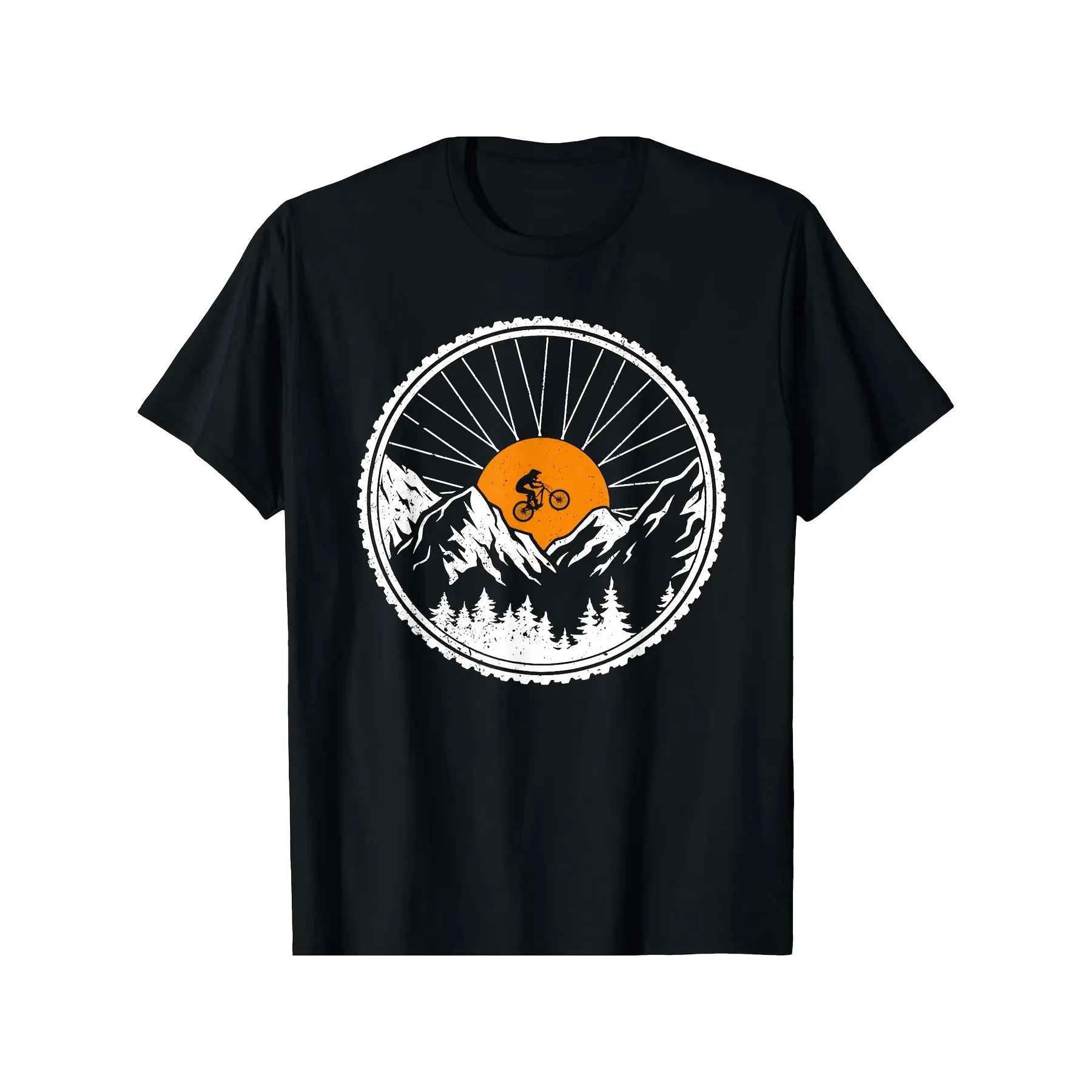 Mountain Biking Sunset Landscape Graphic Tee Unisex Cotton Crew Neck Casual T-Shirt for Cycling
Mountain Biking Sunset Landscape Graphic Tee Unisex Cotton Crew Neck Casual T-Shirt for Cycling