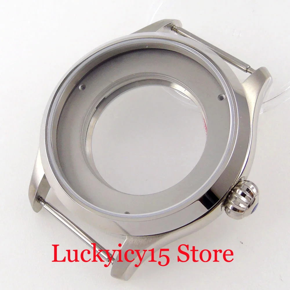 43MM Fit MIYOTA 8215 ETA2836 MINGZHU 2813 Movement Sliver/Rose Gold/PVD Black Men's Watch Case Sapphire Crystal Screw Crown
43MM Fit MIYOTA 8215 ETA2836 MINGZHU 2813 Movement Sliver/Rose Gold/PVD Black Men's Watch Case Sapphire Crystal Screw Crown
