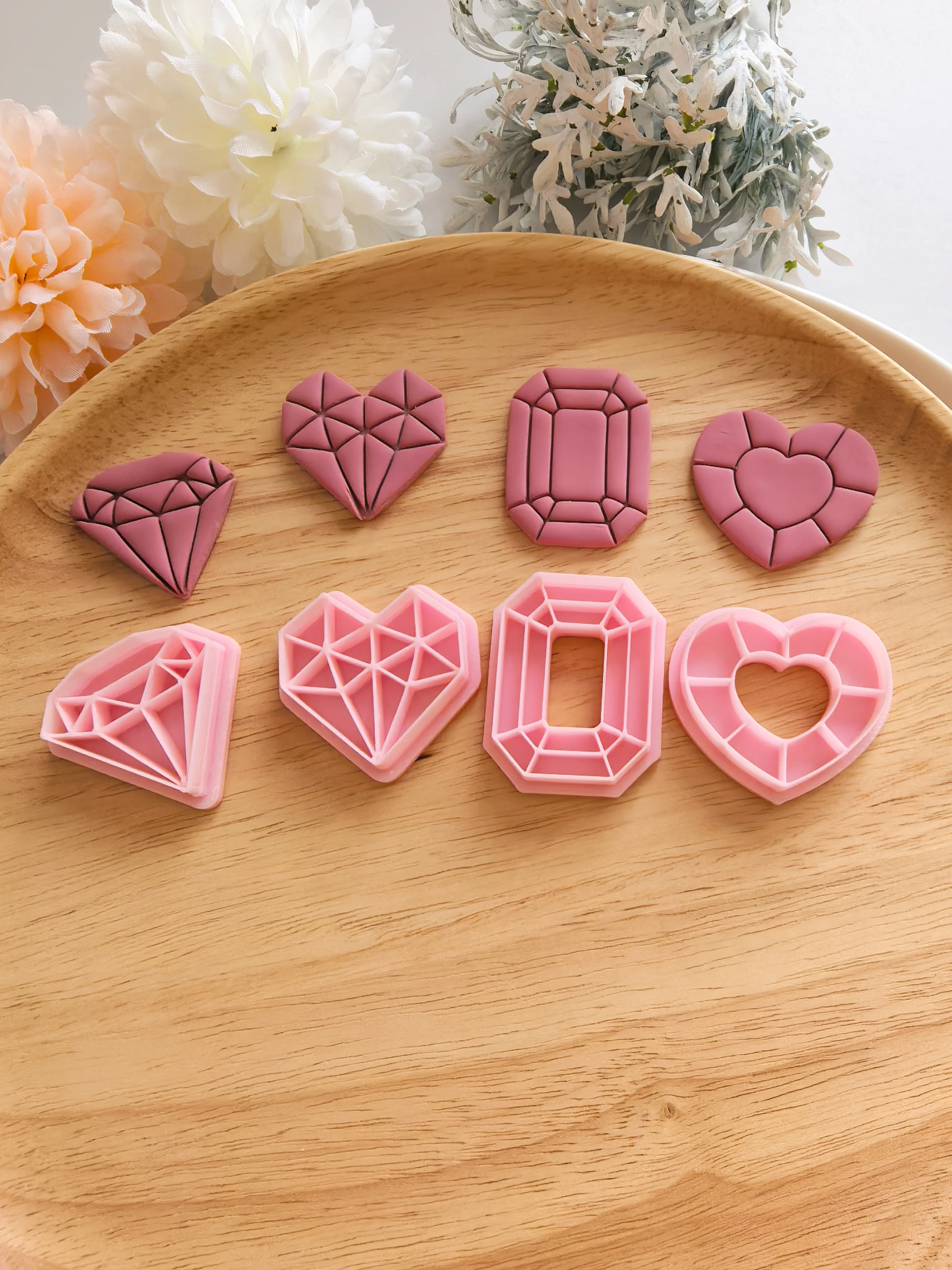 Geometric Love Diamond Polymer Clay Cutter Clay Cutting Molds DIY Earrings Jewelr Making Hand Tools Soft Clay Tools Set 
Geometric Love Diamond Polymer Clay Cutter Clay Cutting Molds DIY Earrings Jewelr Making Hand Tools Soft Clay Tools Set