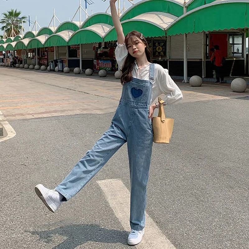 Jumpsuits Women Spring Trendy Basic Female Student High Street Embroidery Sweet Preppy Style Streetwear Straight Trouser Denim
Jumpsuits Women Spring Trendy Basic Female Student High Street Embroidery Sweet Preppy Style Streetwear Straight Trouser Denim