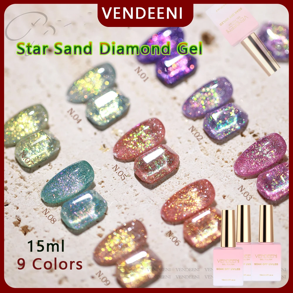 Vendeeni 15ml Glitter Diamond Nail Gel Polish Soak Off UV Gel Reflective Laser Varnish Nail Art Gel For Manicure
Vendeeni 15ml Glitter Diamond Nail Gel Polish Soak Off UV Gel Reflective Laser Varnish Nail Art Gel For Manicure