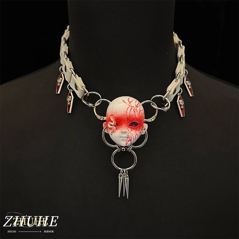 ZHUHE Snake Face Doll Necklace New Gothic Style For Women Men Jewelry Accessories Party Gift For Girlfriend
ZHUHE Snake Face Doll Necklace New Gothic Style For Women Men Jewelry Accessories Party Gift For Girlfriend