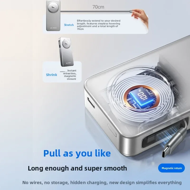 Портативное зарядное устройство (Power Bank) 10000 мАч со встроенным выдвижным кабелем для быстрой зарядки, совместимое с iPhone 17
Портативное зарядное устройство (Power Bank) 10000 мАч со встроенным выдвижным кабелем для быстрой зарядки, совместимое с iPhone 17