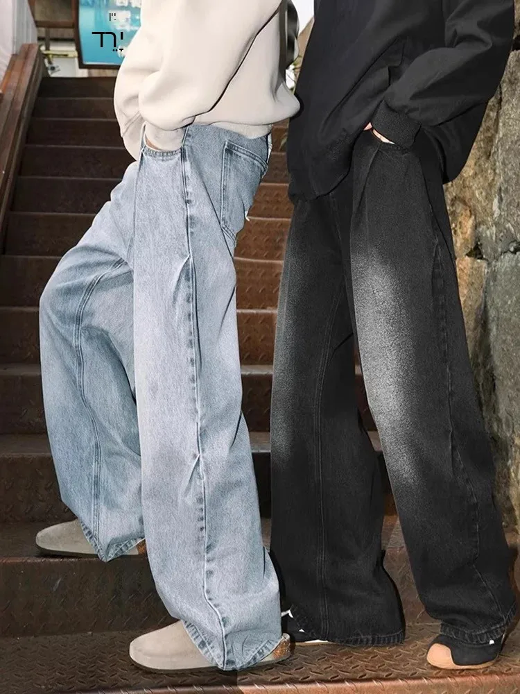 American Style Washed Denim Jeans Men's Spring Autumn Loose Casual Straight Leg Wide Leg Pants Design Sensation Trendy Brand
American Style Washed Denim Jeans Men's Spring Autumn Loose Casual Straight Leg Wide Leg Pants Design Sensation Trendy Brand