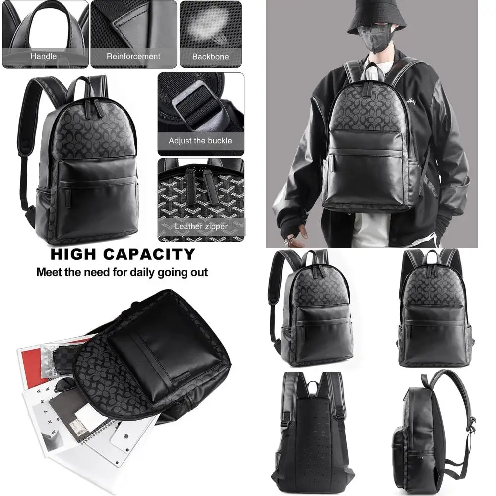 Кожаный рюкзак унисекс для ноутбука для школы и путешествий - черный повседневный рюкзак
Кожаный рюкзак унисекс для ноутбука для школы и путешествий - черный повседневный рюкзак