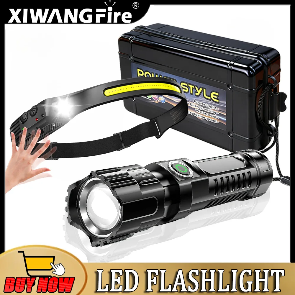 High Power LED Flashlights USB Rechargeable Hand Light with Built-in Battery Super Bright Torch for Outdoor Emergency Camping
High Power LED Flashlights USB Rechargeable Hand Light with Built-in Battery Super Bright Torch for Outdoor Emergency Camping