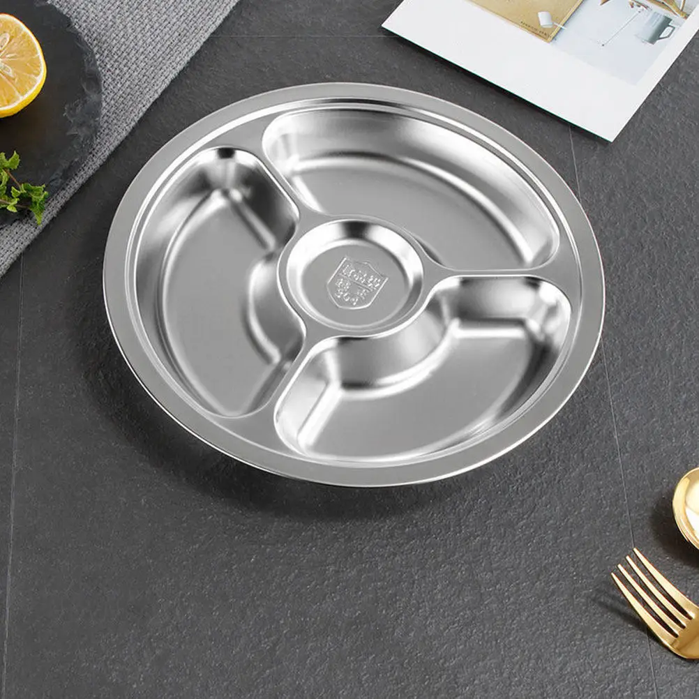 Food Tray Divided Plate Stainless Steel 304 Four Compartments Section Control Dining Plate Lunch Divided Tray Metal Plates
Food Tray Divided Plate Stainless Steel 304 Four Compartments Section Control Dining Plate Lunch Divided Tray Metal Plates