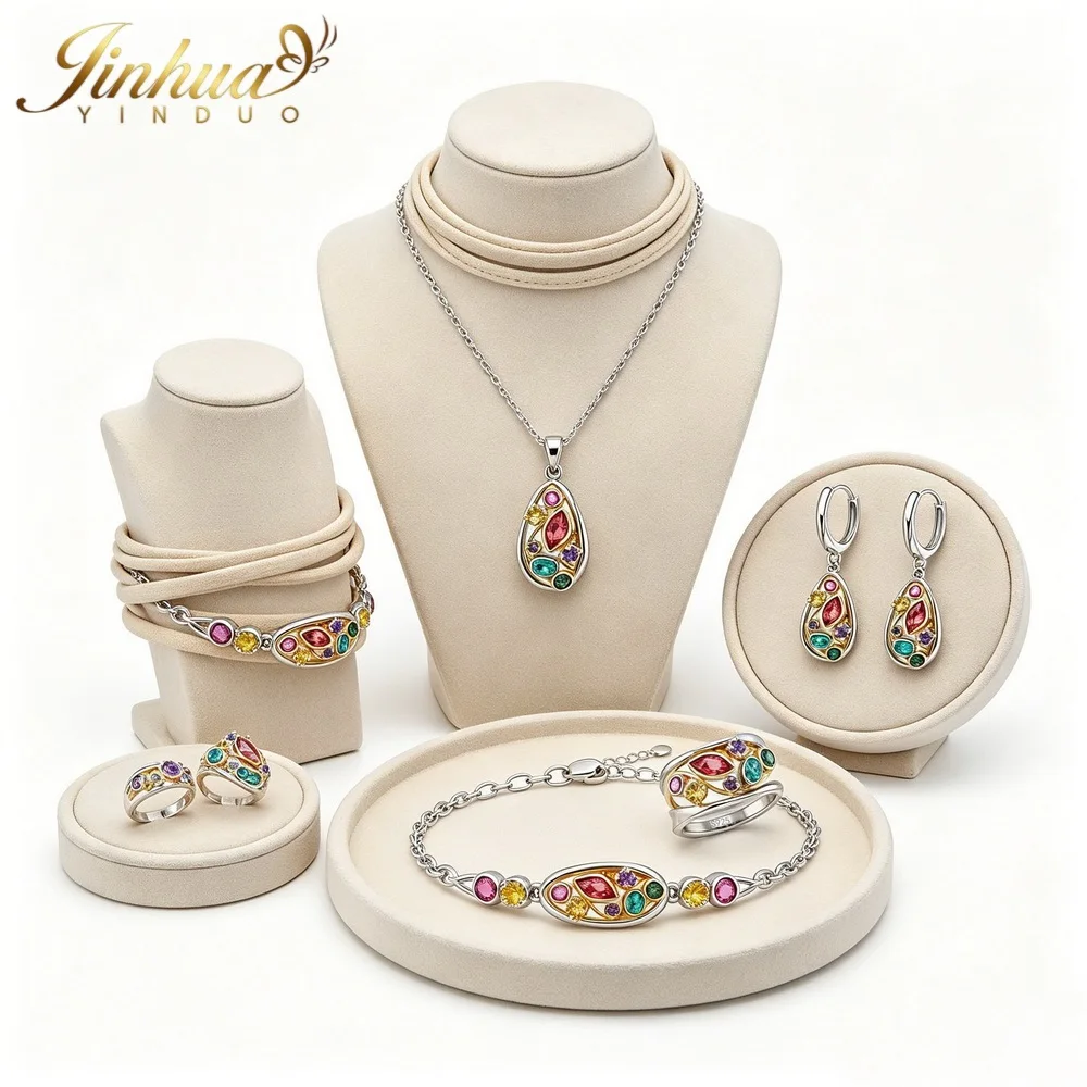 Wellness Jewelry Gift Set 925 Sterling Silver Women Improve Blood Circulation Natural Quartz Stone Bohemian Multicolor Crystals
Wellness Jewelry Gift Set 925 Sterling Silver Women Improve Blood Circulation Natural Quartz Stone Bohemian Multicolor Crystals