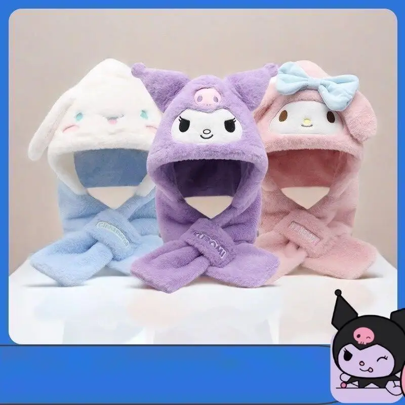 Sanrio Kuromi Hat Scarf Girl Autumn Winter Thicken Keep Warm Child Versatile Outdoors Kawaii Anime Cartoon Fashion New Style Hat 
Sanrio Kuromi Hat Scarf Girl Autumn Winter Thicken Keep Warm Child Versatile Outdoors Kawaii Anime Cartoon Fashion New Style Hat