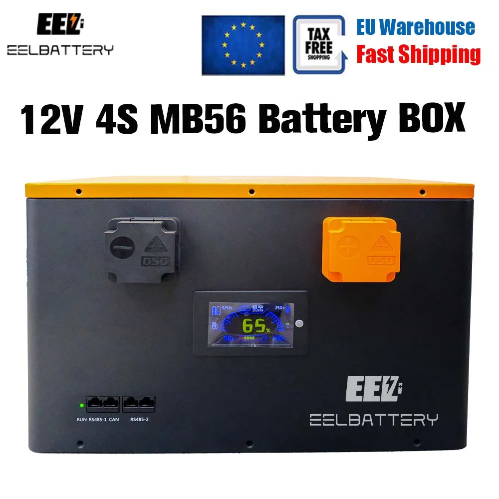 EEL EU Stock DDP 12V MB56 628Ah DIY Lithium-ion Battery Box with JK 300A BMS +2A Active Balancer for MB56 LiFePO4 Cells for RV
EEL EU Stock DDP 12V MB56 628Ah DIY Lithium-ion Battery Box with JK 300A BMS +2A Active Balancer for MB56 LiFePO4 Cells for RV