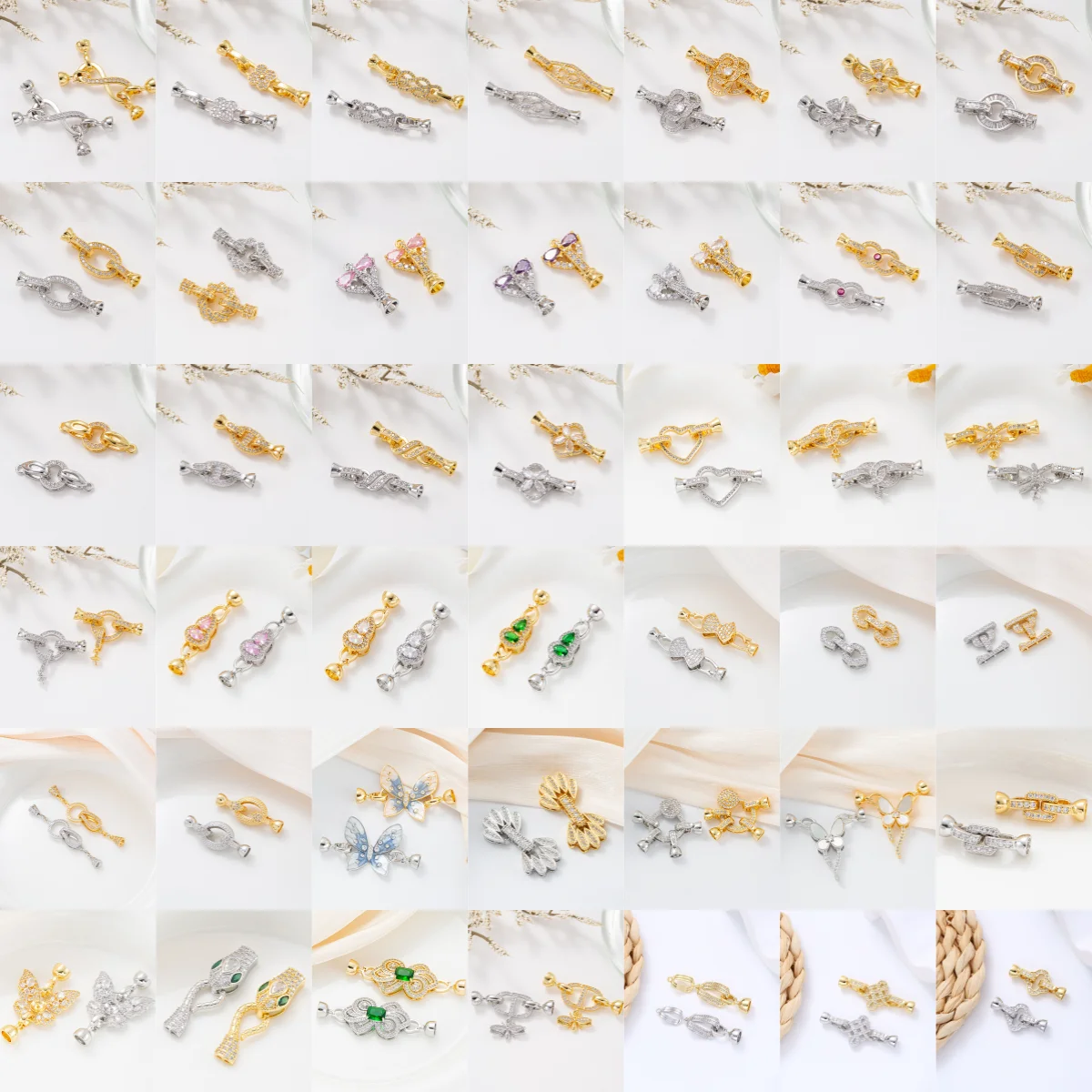 38 Styles of Copper Plated Zirconium Pearl Chain Buckle Wholesale DIY Bracelet Necklace Accessories Jewelry Making Materials
38 Styles of Copper Plated Zirconium Pearl Chain Buckle Wholesale DIY Bracelet Necklace Accessories Jewelry Making Materials