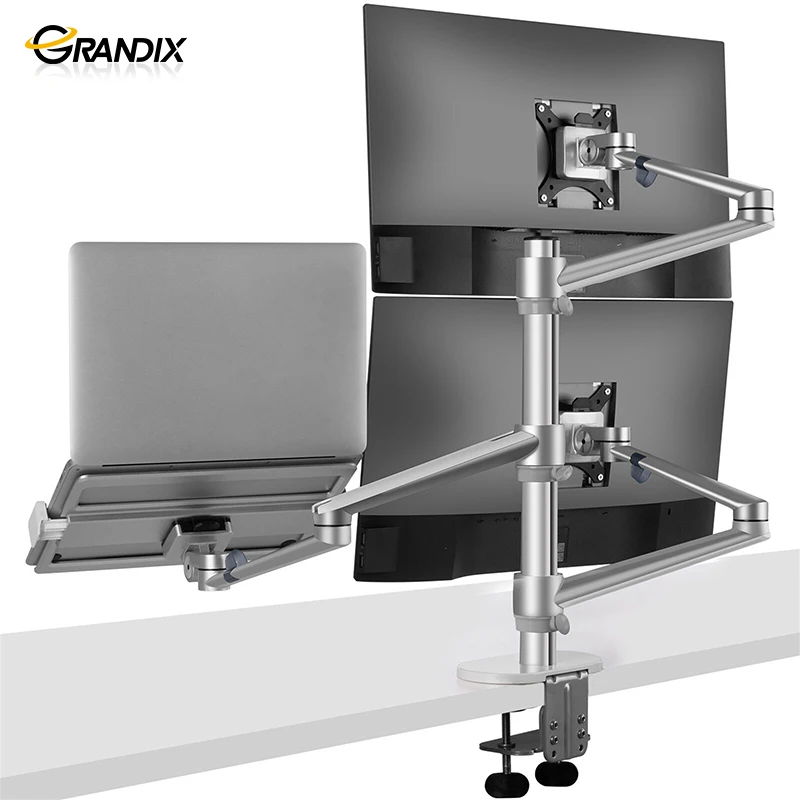 Aluminum Dual Moni-tor Arm Desktop Mount Laptop Tray Stand for 32inch Screen and 17inch PC
Aluminum Dual Moni-tor Arm Desktop Mount Laptop Tray Stand for 32inch Screen and 17inch PC