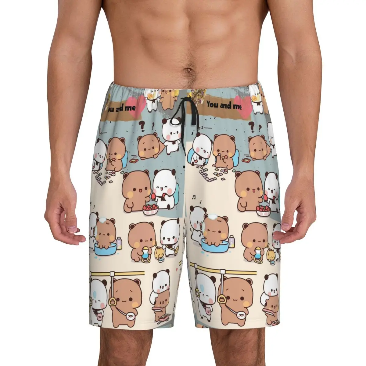 Мужские короткие пижамные шорты Custom Bear And Panda Bubu Dudu для сна и отдыха
Мужские короткие пижамные шорты Custom Bear And Panda Bubu Dudu для сна и отдыха