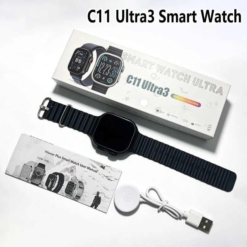 New C11 Ultra3 Smart Watch Bluetooth Talk Smart Watch Message Alert Heart Rate Monitor Sport Watch for Android IOS Fitness Watch
New C11 Ultra3 Smart Watch Bluetooth Talk Smart Watch Message Alert Heart Rate Monitor Sport Watch for Android IOS Fitness Watch