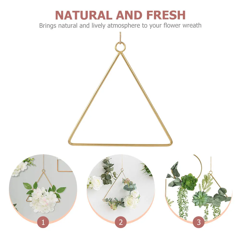 Household Metal Triangle Wreath Frame Wear-Resistant Hanging Flower Frame DIY Wedding Anniversary Romantic Use
Household Metal Triangle Wreath Frame Wear-Resistant Hanging Flower Frame DIY Wedding Anniversary Romantic Use