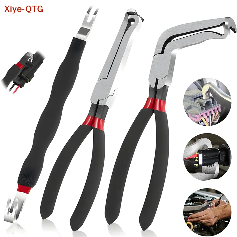 NEW 8" 60-Degree Electrical Disconnect Pliers For Automotive Connectors & Sensors - Angled Wire Plug Removal Tool
NEW 8" 60-Degree Electrical Disconnect Pliers For Automotive Connectors & Sensors - Angled Wire Plug Removal Tool