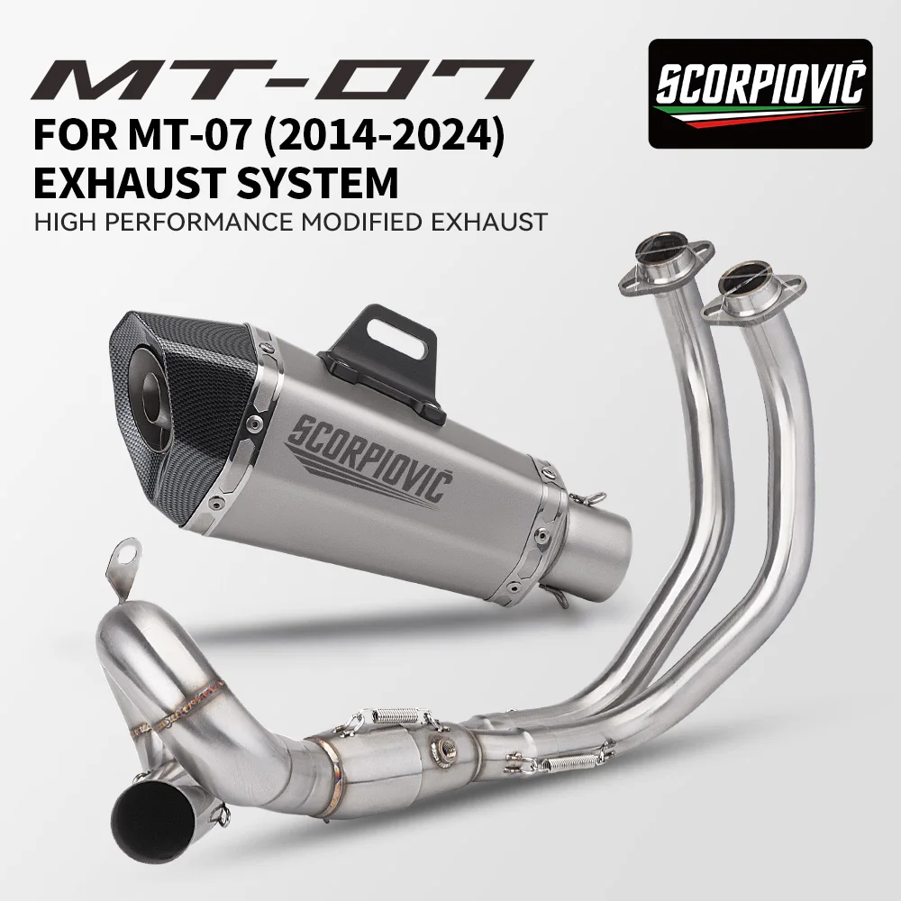 Motorcycle stainless steel exhaust system for MT-07 FZ-07 2014 - 2025 TRACER 7/GT 2020-2025 TRACER
Motorcycle stainless steel exhaust system for MT-07 FZ-07 2014 - 2025 TRACER 7/GT 2020-2025 TRACER