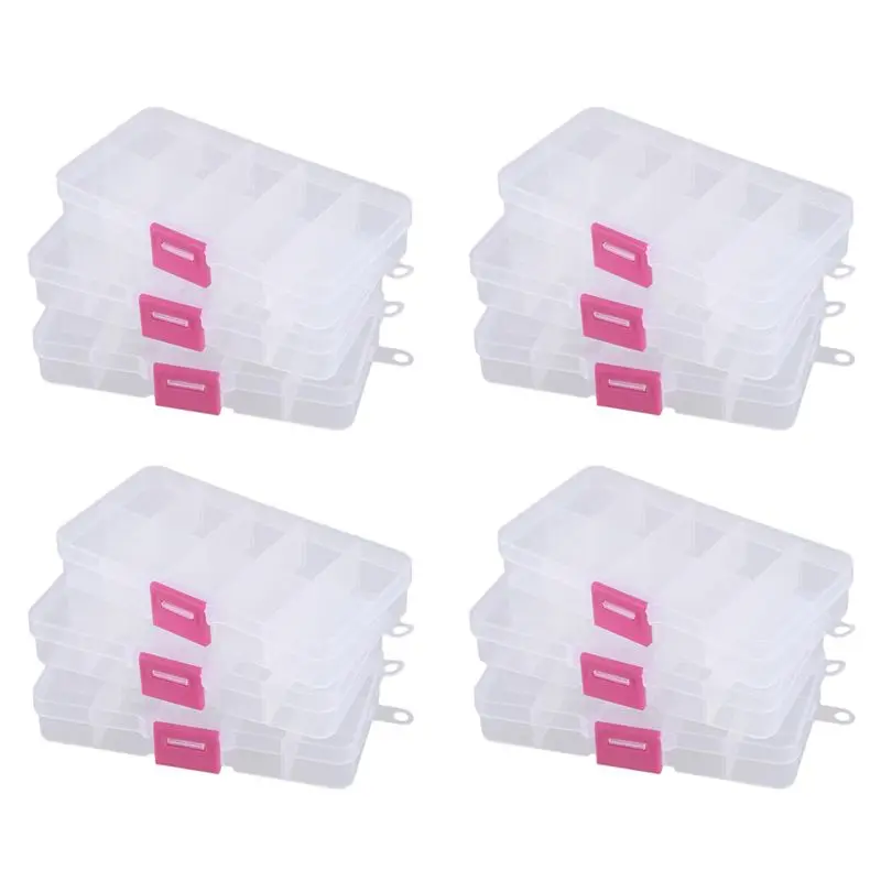 CQMF-12Pcs 10 Grid Electronic Component Parts Kits Plastic Storage Box Case
CQMF-12Pcs 10 Grid Electronic Component Parts Kits Plastic Storage Box Case